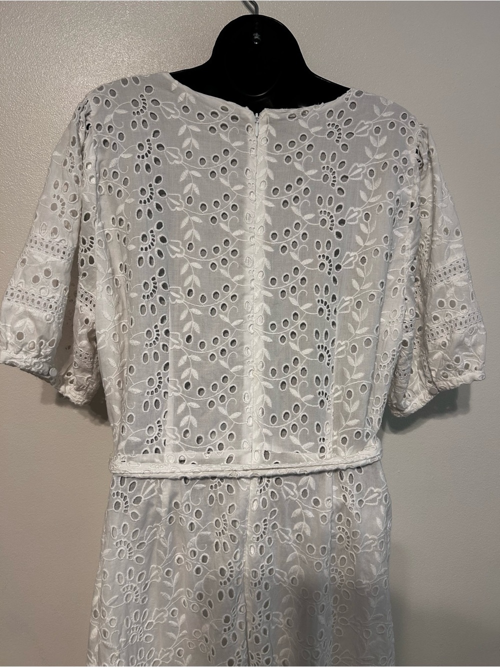 Talbots White Eyelet High-Low Ruffle Skirt - Picture 4 of 8